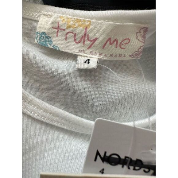 Truly Me Girls Size 4 Multicolor Ruffle Sleeve Sequin T-Shirt - Picture 7 of 7